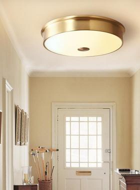 顶美式吸14804顶灯简约现卧室灯衣帽阳台代灯厨房间灯美式乡村书