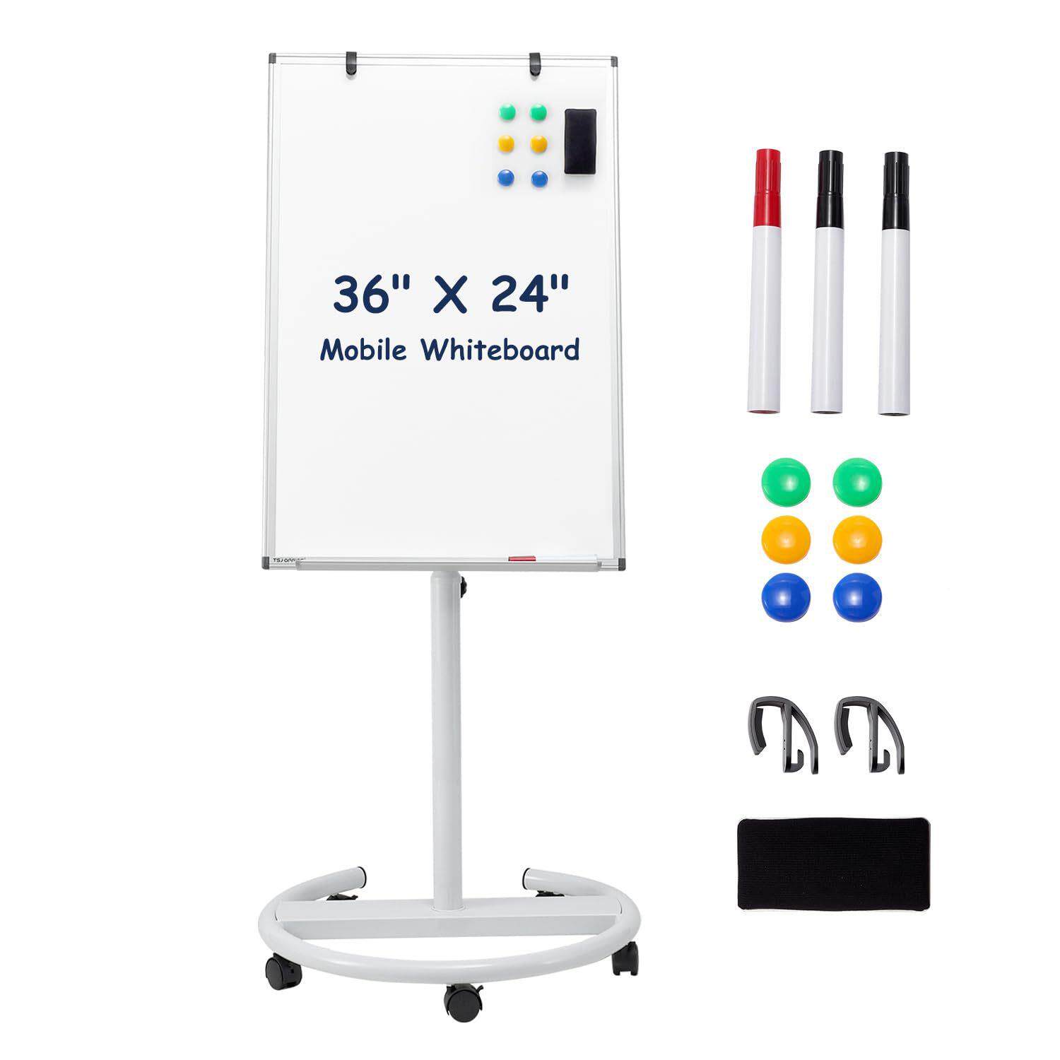 可调节高性度白板圆盘支架移动吸式512白板办公会议轮滑磁磁白板