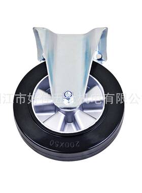 产品00X50X25mm好佳牌欧洲SDA款重型5芯铝黑色橡胶定向脚轮