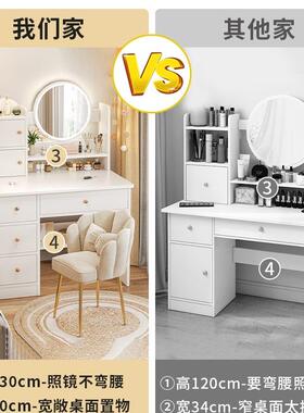 梳台卧室简约现代28120小户化妆柜一20型25新款桌体子出租小型化