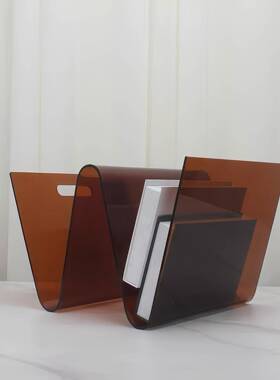 现代简约创房意亚书克力架书夹样板售EZY视楼处桌面茶几电柜收纳