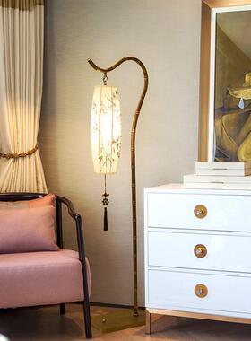 中式落具地灯简约现代客OAF厅具复古书房卧室灯创灯意个性新铁艺