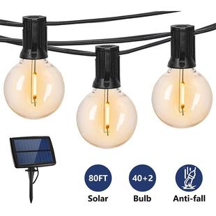 工厂太阳RVP能L灯串装 饰灯串线 饰ED照明防水灯庭院诞圣G40装