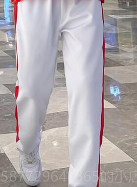 正品班服初学院风装运动套会中国风红色短袖t恤中生表演演出服三