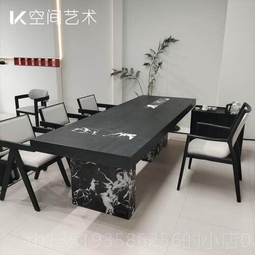 高档现代简约简轻奢公茶桌茶极台办室会客接待体两用别墅茶室茶空