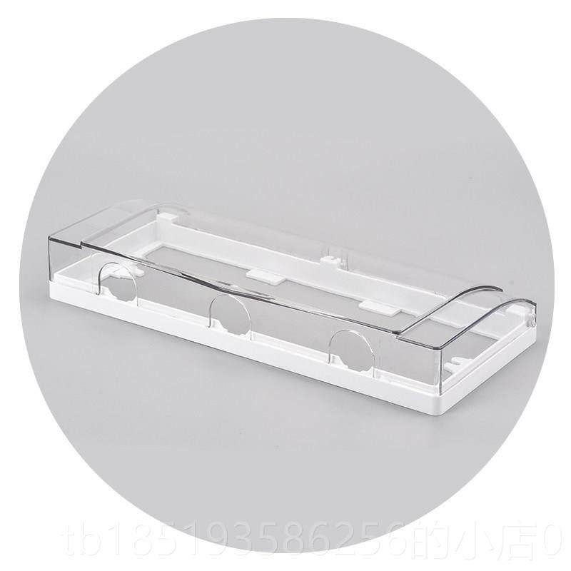 高档86型位粘 防水罩 三三联防溅盒粘贴式透明插座保护自开盖关防