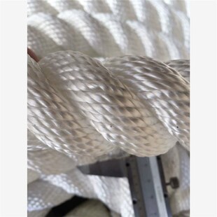 白色丙纶三股尼龙绳粗耐磨捆绑绳子八股船用缆绳抛锚绳深水井拉绳