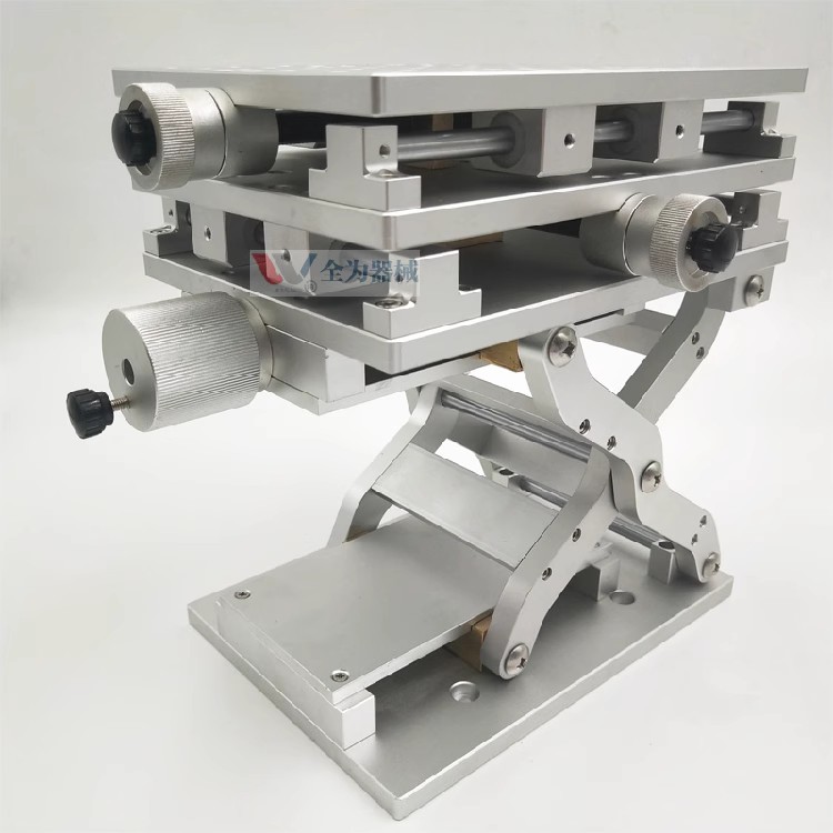 厂家直销三维升降平移台银黑色实验室光学平台 便携式三维工作台