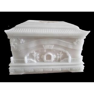 厂直销天然玉石骨盒寿家盒材棺材汉白玉骨盛世豪970灰庭