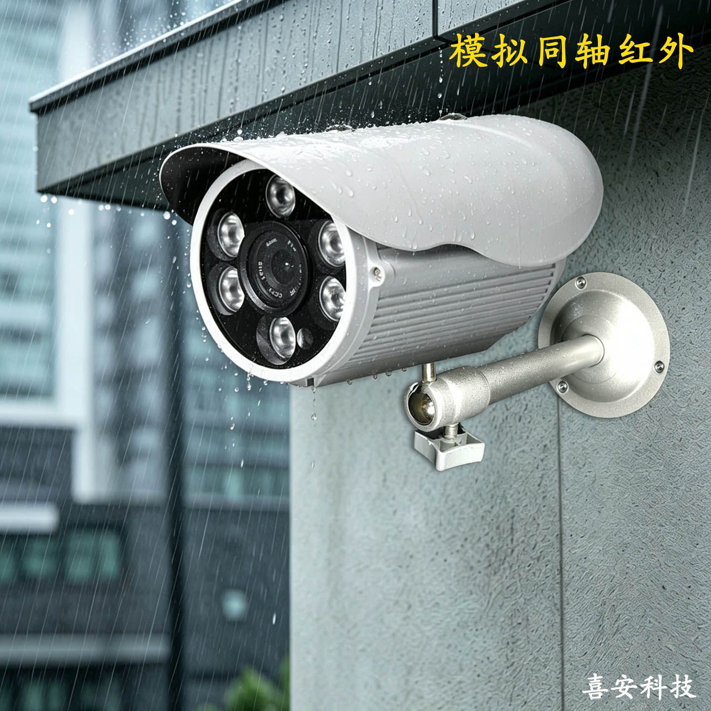 高清模拟同轴监控摄像机1080P200万黑光低照度加强红外夜视喜安