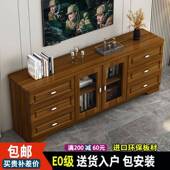 一实木电视柜POV柜简客厅宽大储物约柜卧室高款 体组合电视机农村