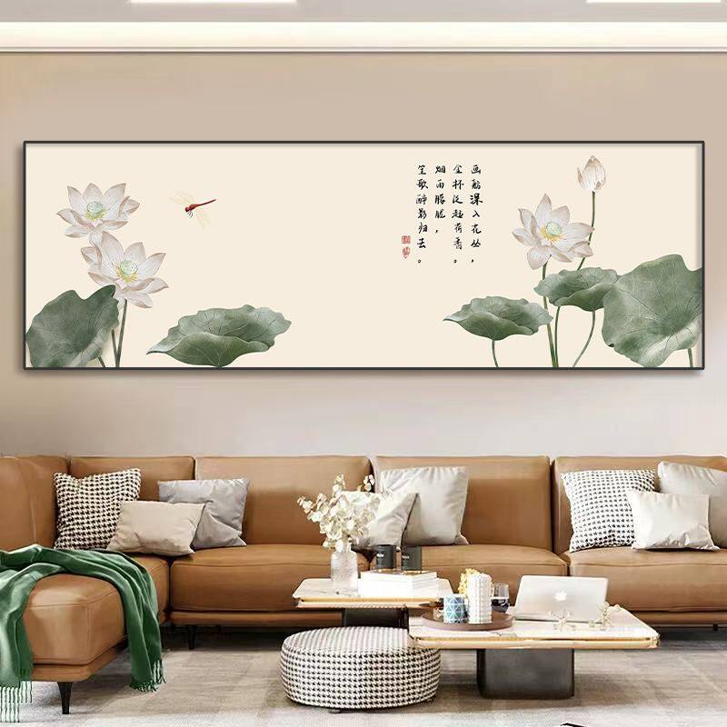 新中式客厅书房装饰画大气沙发背景墙单幅画中国风挂画走廊壁画
