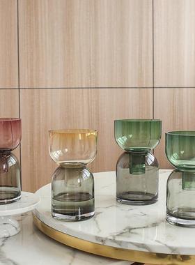 轻奢花北欧in件s花器叉透SHY19019明玻璃花i瓶风格插花花艺摆家居