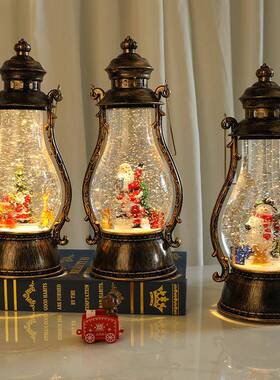 物带音旋乐会转发光飘雪款圣诞节礼圣马诞大灯手提注水油92117灯