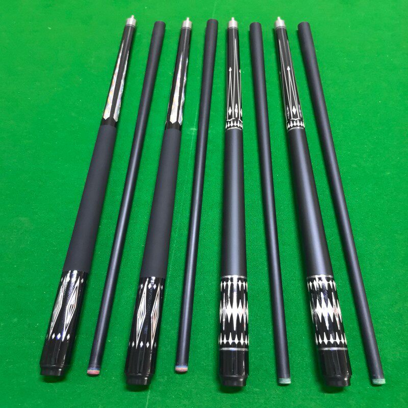 奥秘美洲豹台球标准美式九球杆1/2分体碳素杆大头13mm 不锈钢中轮