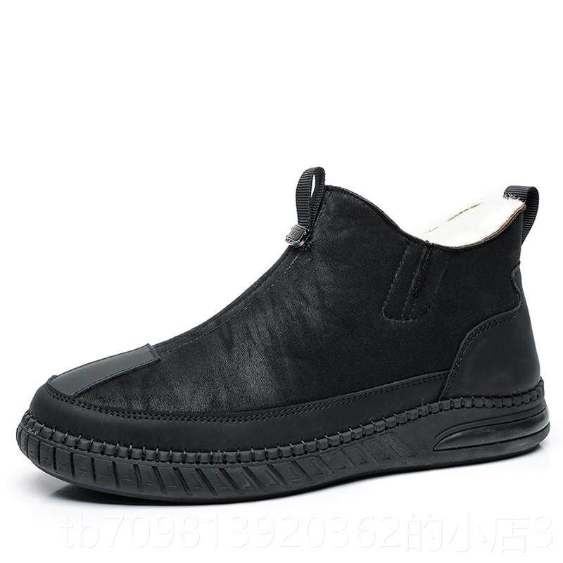 高档季款羊毛男鞋老冬北京布鞋男款棉鞋新绒加加厚保暖高筒鞋子休