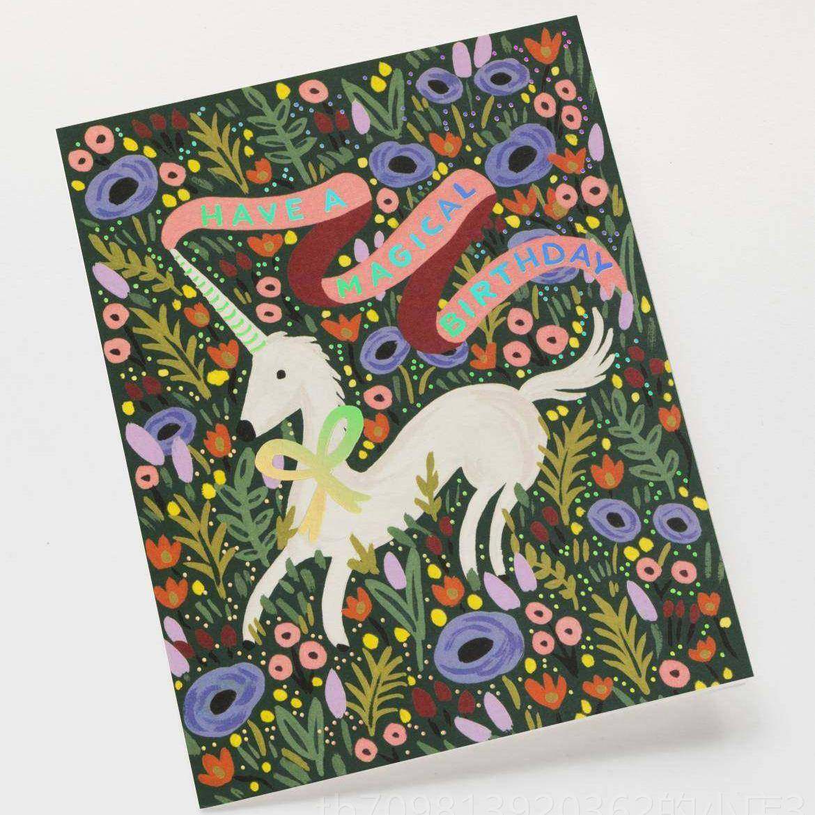 高档美国口生日卡片 Rifle Pa pr复古创意插画进贺卡 祝福女孩e礼,节庆用品/礼品,贺卡/卡片,淘宝优惠券,粉丝福利购,淘宝优惠卷