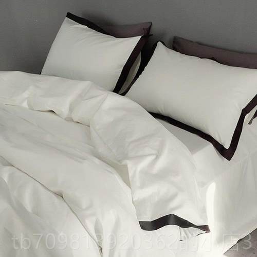高档SIDANDA全1棉40支双股单长绒高棉四件套端床上用品纯棉床被套