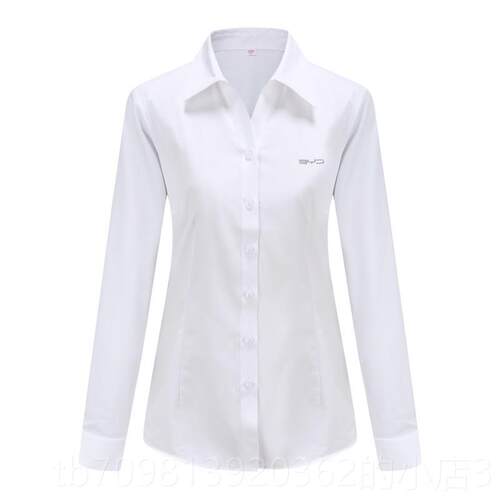 高档比亚新款衬衫白迪色工4作服海洋网网衬衣王朝S店E工装销售制