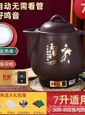 高档3LL4L5L7全10L12L14L16L锅自动中药壶煎药锅电煎中医壶砂锅煮