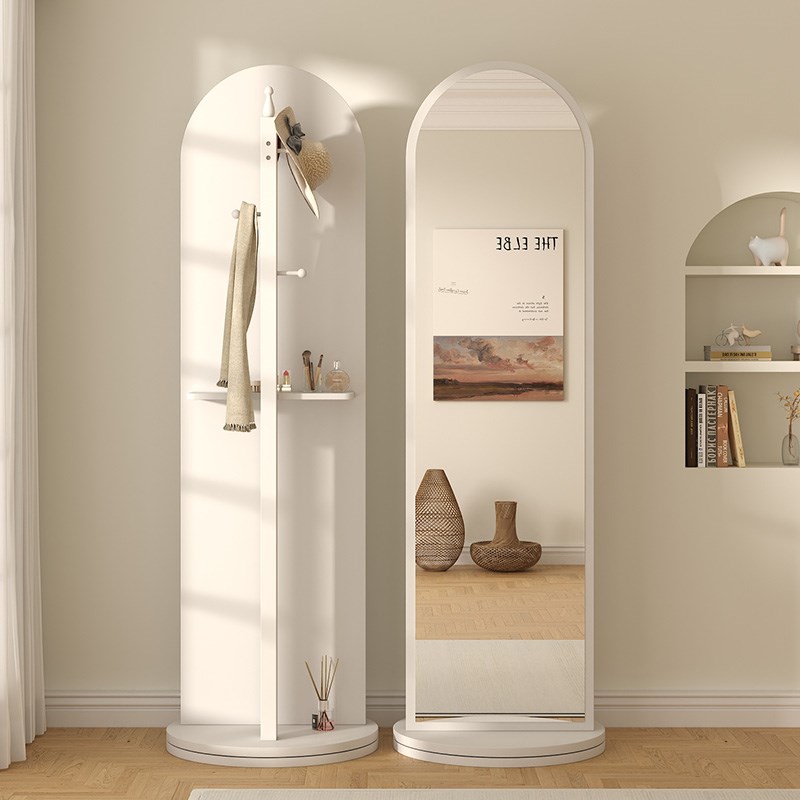 旋转全身镜穿衣落地镜挂衣架一体镜子穿衣镜女生卧室可移动试衣镜