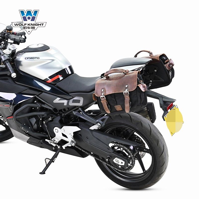 肌车狼 适用于春风450SR边包帆布包商务电脑包公文包改装带快拆架