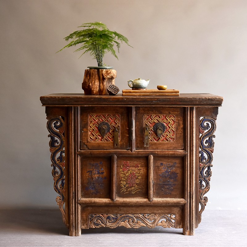 实木香案玄关柜老家具五斗柜实木条案装饰明清古典老榆木储物柜子