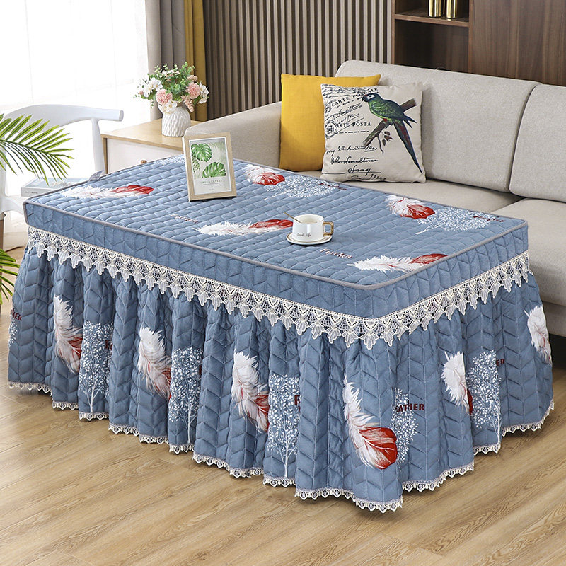 全包烤火桌罩加绒长方形桌罩套家用茶几桌布罩冬季加厚电炉桌围布