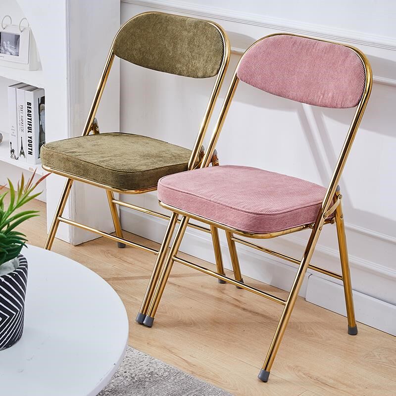 7W折叠椅子家用靠背椅简易会议凳子便携电脑椅办公椅学生宿舍餐椅