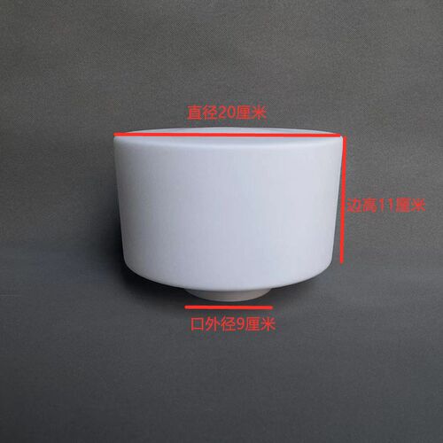 白色平底直边卡口玻璃灯罩木艺铁艺吊灯灯罩螺丝卡口玻璃灯罩配件