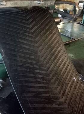 人字378花输送带环形工业带粮运输食B50皮0宽纹木材运输带8mm厚