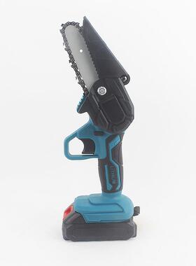 4动寸手持迷你电链锯RIZ充电木锯电砍树伐锯家用小型手提锯电锯