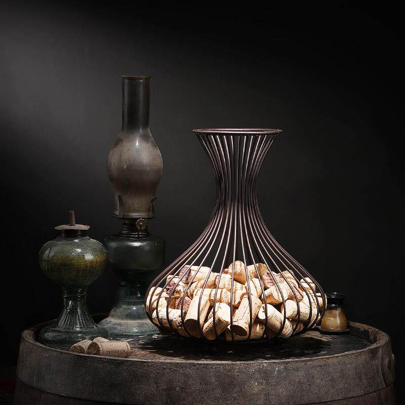 。红酒塞收纳筐软REG木塞红酒瓶塞塞纳篮葡萄酒收集篮纳子收壶其