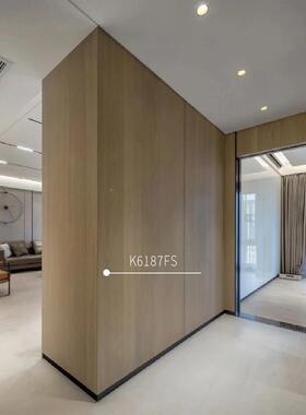 梵巢K6187FS木饰面板橡护墙板K617FS8定天然白木科kd板天然木皮涂