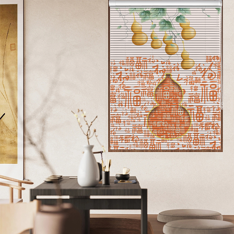 简易百叶窗帘2024新款办公室客厅遮光升降卷帘定制拉珠免打孔安装