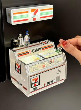 便利店冰箱贴厨房装饰摆件装饰品微缩冰箱模型冰柜摆件迷你可爱
