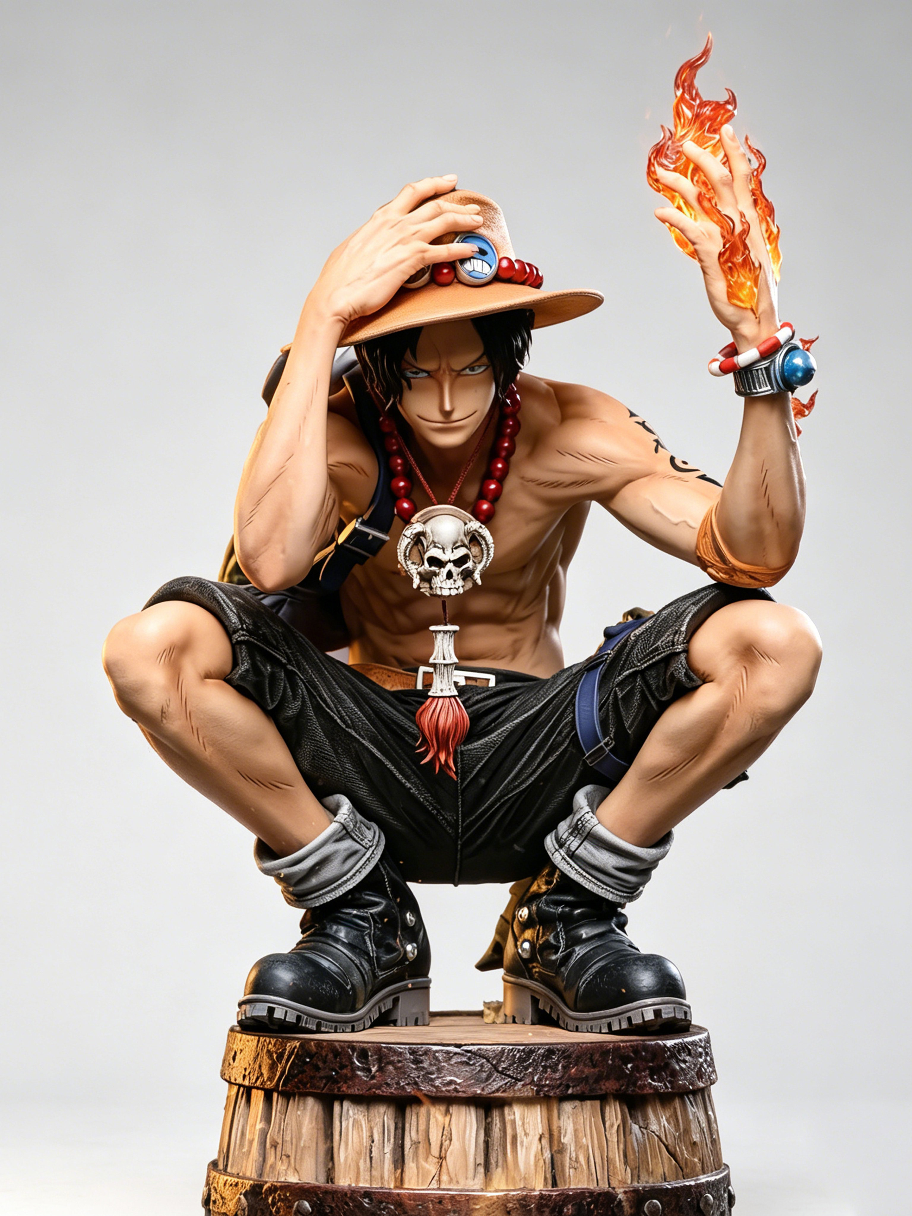 AO Ace One Piece anime fiquru - PVC kolleksiya heykəlciyi