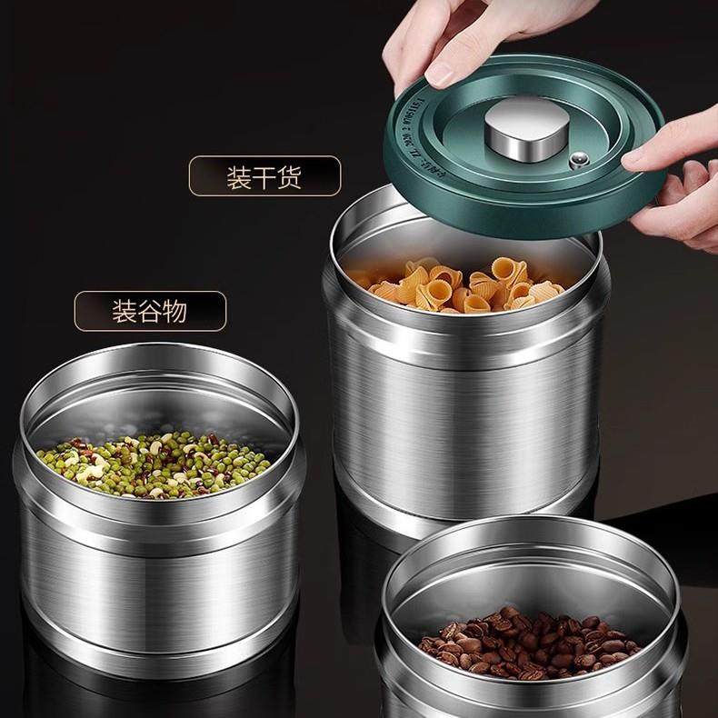 钢密封罐咖啡豆咖啡粉保存罐向单排气阀储存罐茶798叶厨不房收锈