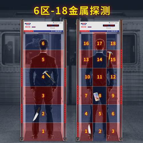 安检美创达诚MCD-200MCD-200六区检测监狱/工厂/金属安检探门测门