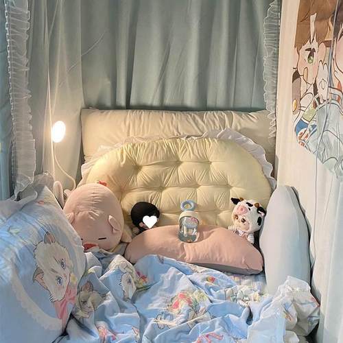 韩式榻榻米靠背床靠头软恒诗宝包垫童床儿靠宿舍大看书靠枕腰枕床