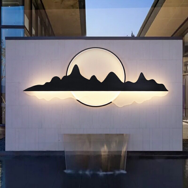 防水户外景观壁灯别墅庭院中式园林花园造景布置影壁墙装饰围墙灯