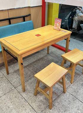 中国汉堡桌椅组合HBZY-161国潮面汉堡店桌椅馆红小吃网米粉店实桌