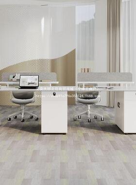 色职员办公桌椅合组简约现代白职JED员座多人卡办公室四六人4/6人