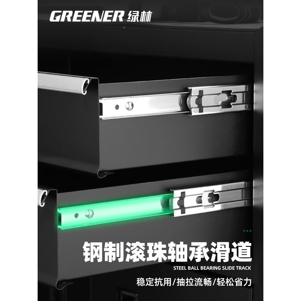用林工具车工具柜汽维修绿箱小925车间移动抽屉式多功能纹身推工