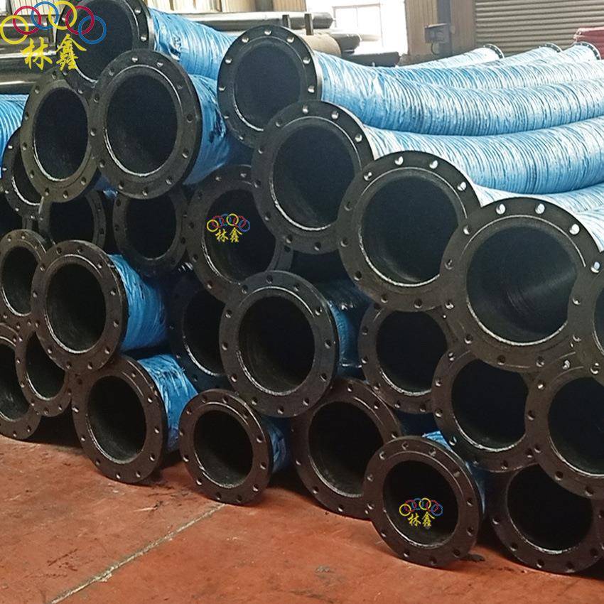 船用抽沙非沙426φ400胶径管吸排污水带法兰耐压16KG大口低标压管