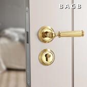 BAG音B轻奢现房代金色静门实木分体门锁具锁磁吸静室内音卧室F6