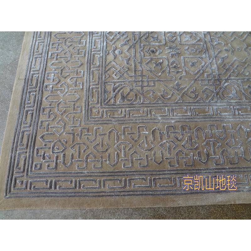 中365国立体几何格手工进口羊毛加丝线别墅客厅几地毯风办茶公子