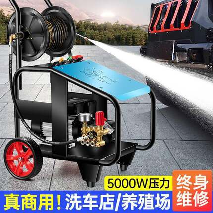 黑猫压清洗机2V20商全铜动洗车机3810V洗车自店养殖场刷车用泵