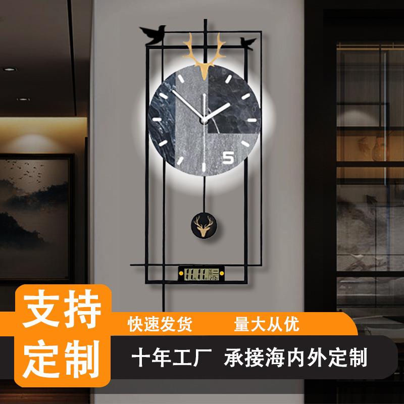 式厂价艺钟美挂钟画欧风轻奢表挂钟客时厅家用挂CDL05尚简约钟表