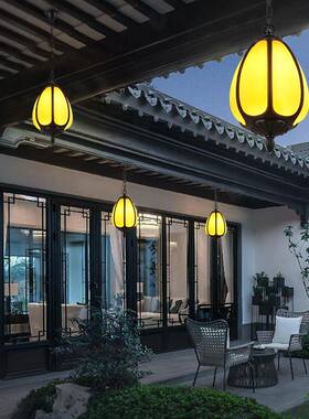 中式户水外南瓜吊灯走花廊阳古光房仿庭院连廊凉亭防过道室95158